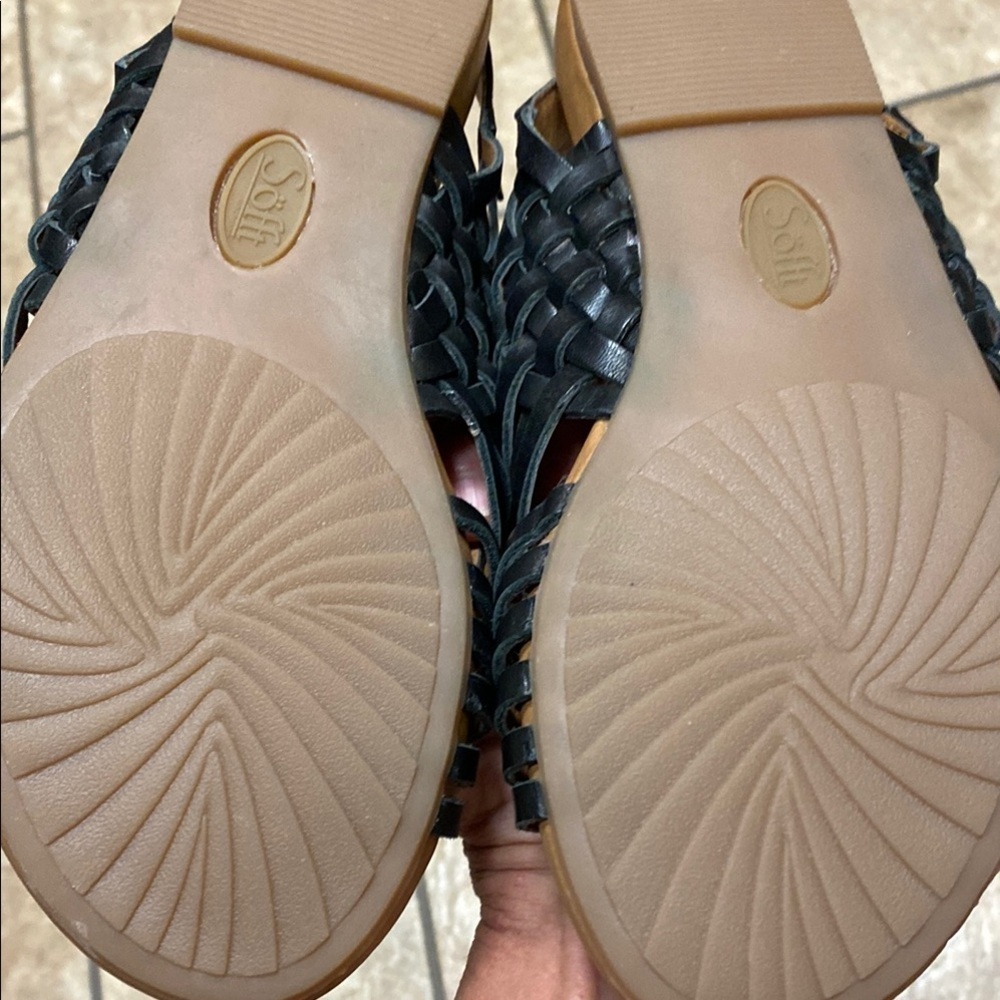 Sofft Black Braided Leather Sandals for Casual Elegance Size 6 M - Picture 8 of 10